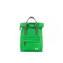 Mochila Roka London Canfield B Pequeña Sostenible Nylon Verde (Kelly Green)